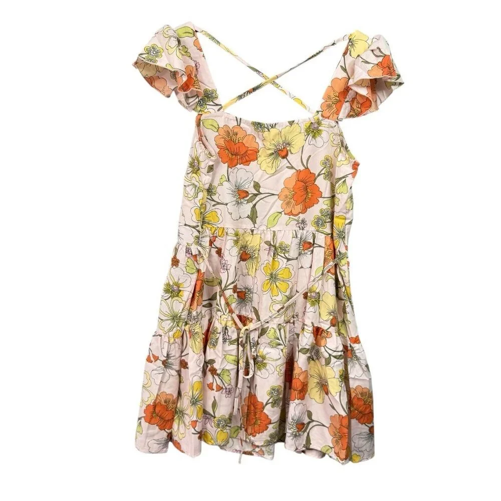 Lottie & Holly Band of Gypsies Womens Sz Medium Fit Flare Floral Mini Dress NWT - Picture 2 of 6